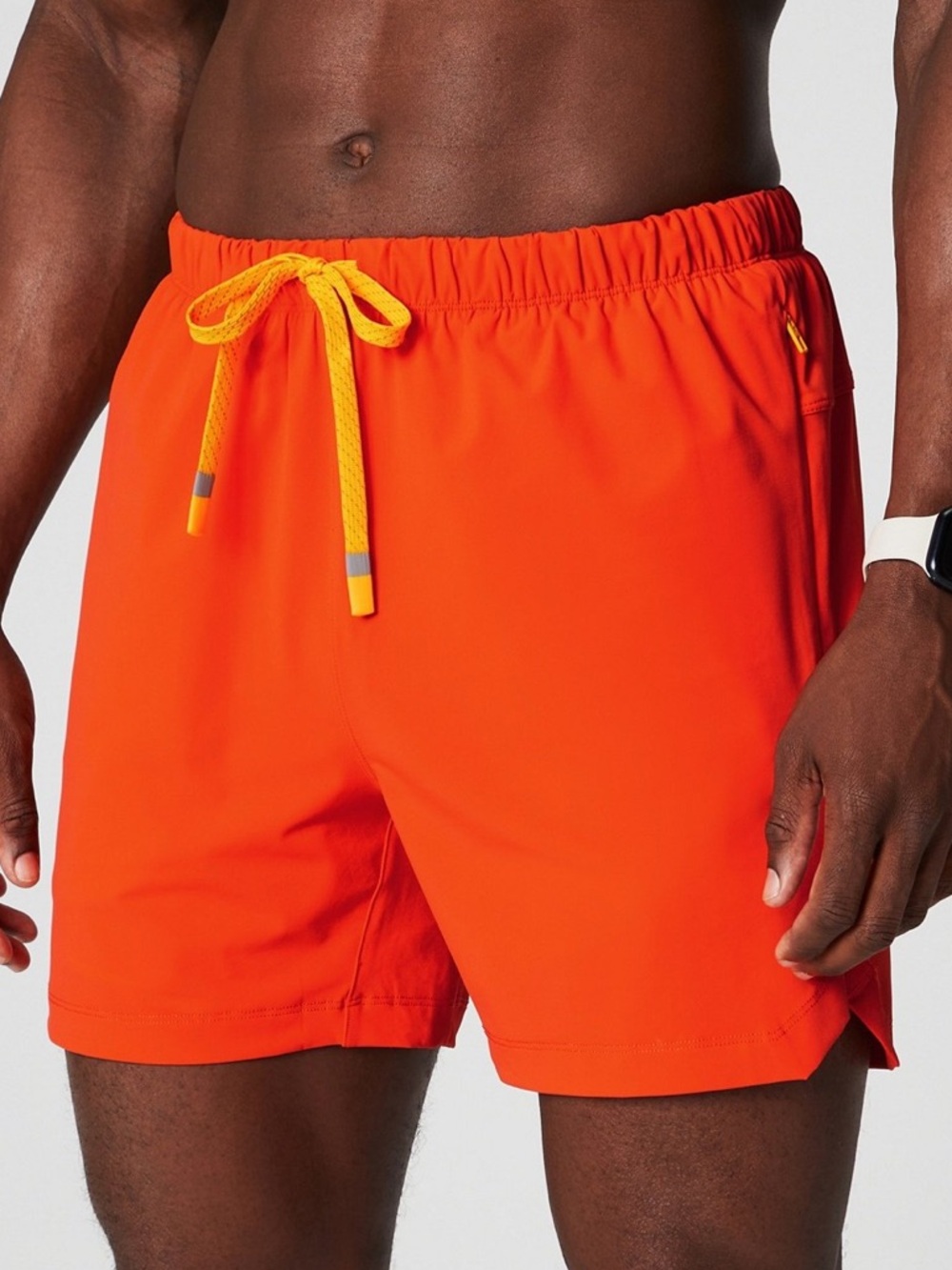 Fabletics The One Short Orange Mens 5 Inch Inseam